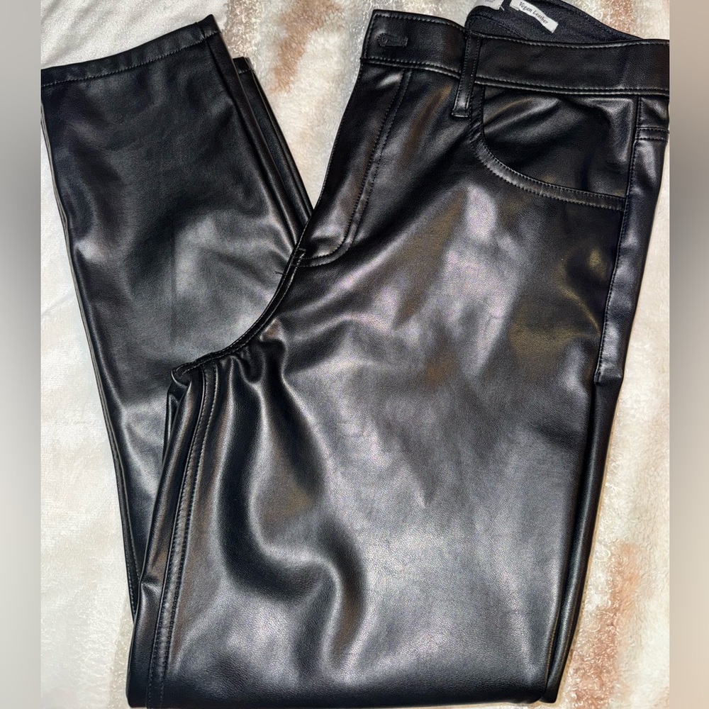 Abercrombie skinny high-rise leather pants